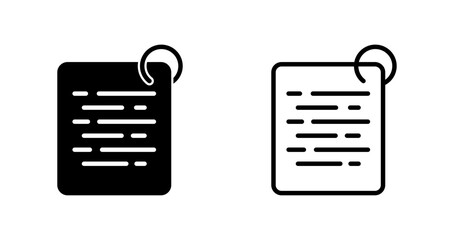 Sticker - Document Vector Icon