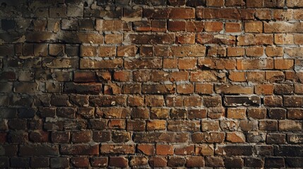 Wall Mural - Free Brick Wall Background with Copy Space for Text or Ads