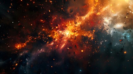 abstract cosmic scene: an abstract background depicting a cosmic scene with stars, nebulae, and gala