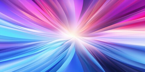 Wall Mural - abstract colorful stripes radiating outward, blue and purple neon light rays