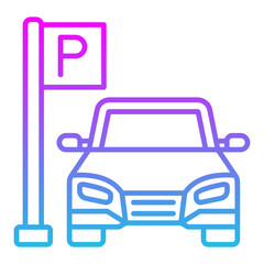 Canvas Print - Parking Icon