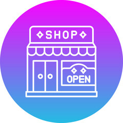 Wall Mural - Open shop Icon