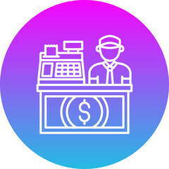 Canvas Print - Cashier Icon