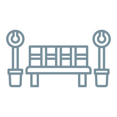 Wall Mural - Bench Icon