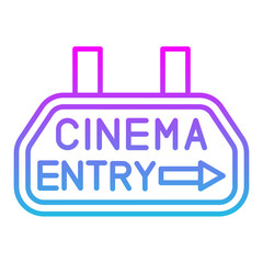 Wall Mural - Cinema entry Icon