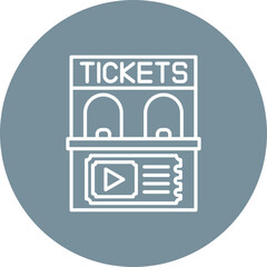 Canvas Print - Ticket office Icon