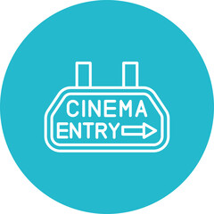 Wall Mural - Cinema entry Icon