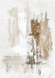 © sovova - beige brushstrokes on white background abstract