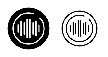 Wall Mural - Audio Spectrum Circle Vector Icon