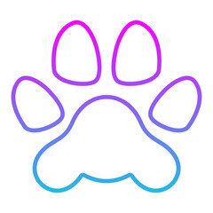 Wall Mural - Paw print Icon