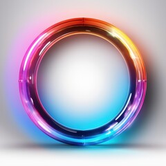 Wall Mural - Abstract Circular Design with Neon Colors