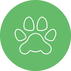 Wall Mural - Paw print Icon