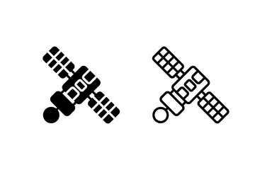 Sticker - Satellite Vector Icon