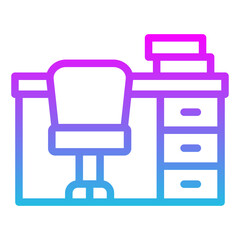 Wall Mural - Desk Icon