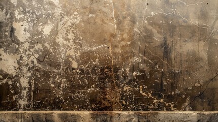 Poster - Aged concrete wall and brown marble background, high-res, full frame, with copy space.