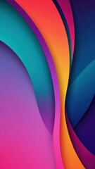 Wall Mural - a close up of a colorful abstract background with curved lines