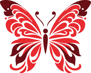 Wall Mural - red butterfly vector