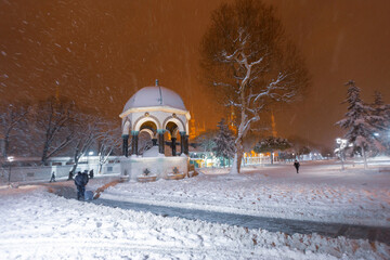 Wall Mural -  The German Fountain is a gazebo styled fountain in the northern end of old hippodrome (Sultanahmet Square),