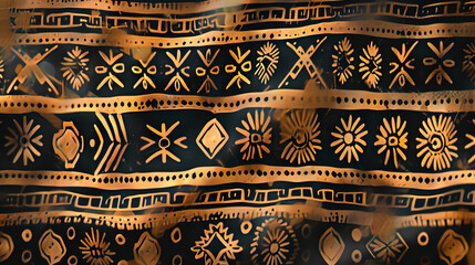 Poster - mud cloth textile patern