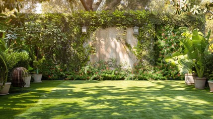 Canvas Print - Verdant lawn backdrops