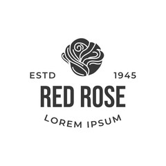 Wall Mural - Rose flower logo design illustration