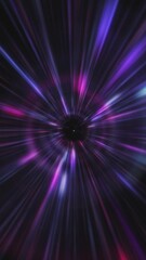 Wall Mural - Vertical - Flying through a galaxy of stars, light beams and particles at super fast hyperspace warp speed. Starburst space tunnel concept. Looping, full HD interstellar motion background animation.