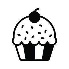 Canvas Print - Get your hands on this amazing icon of cupcake, ready to use vector