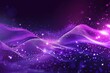 © ArtmediaworX - Purple particles wave and light abstract background with shining stars and glowing lights. Ai generative