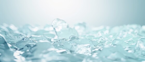 Wall Mural - the image is of a body of water with ice floating on top
