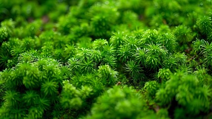 Wall Mural - Beautiful green moss on the floor, moss closeup, macro. Beautiful background of moss for wallpaper. 