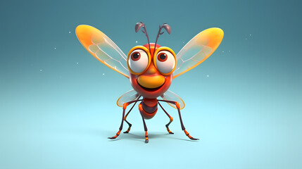 Poster - fly animal 3d cartoon style