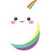 © Pram - Magical unicorn egg dances with vibrant rainbow colors.