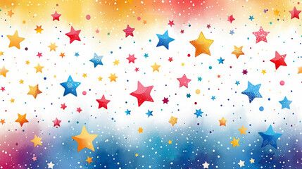 Canvas Print - Colorful Stars Pattern