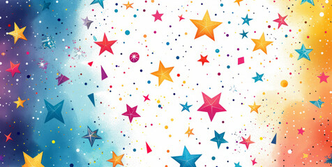 Canvas Print - Colorful Stars Pattern