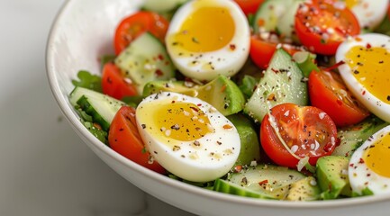 Wall Mural - Egg Salad With Tomatoes and Avocado