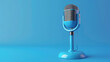 © Niks Ads - mic on a solid blue background