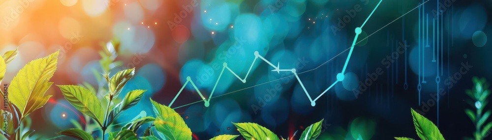 Financial graph representing hope and future growth, designed with ...