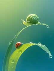 snail on leaf