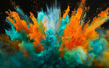 Wall Mural - A colorful explosion of paint.