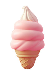 Sticker - Pink soft serve ice cream