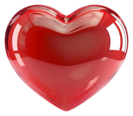 Sticker - PNG  Glossy red heart illustration