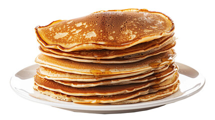 pancakes for breakfast on a transparent background