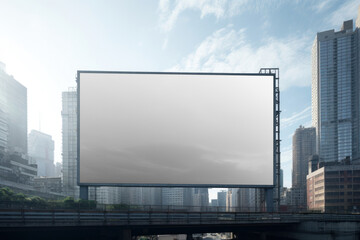 Canvas Print - PNG Urban billboard mockup , transparent background