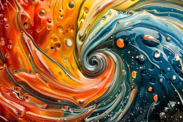 Aufkleber - This image showcases a vibrant display of swirling colors, creating a mesmerizing abstract vortex that exudes energy and dynamic movement, making it captivating and enthralling.