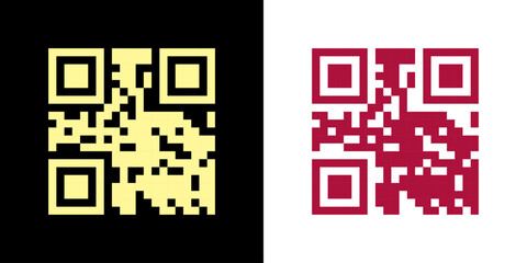 Fake QR code scan me vector illustration.