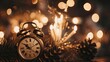 © Ангелина - Vintage Alarm Clock In Front of Bokeh Lights