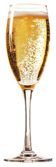 Sticker - Elegant champagne glass bubbles.