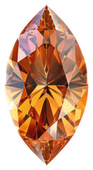 Canvas Print - PNG Radiant marquise-cut orange gemstone