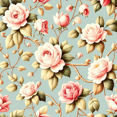 seamless pattern with flowers