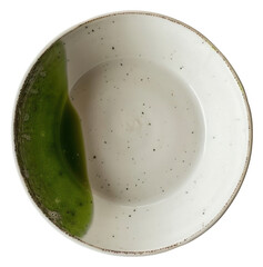 Wall Mural - PNG Minimalist ceramic bowl with matcha